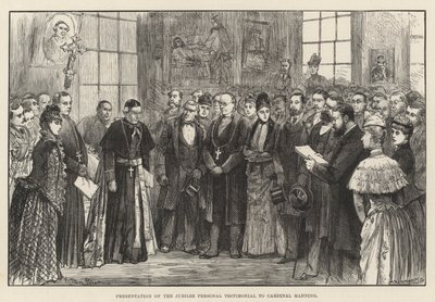 Presentation of the Jubilee Personal Testimonial to Cardinal Manning by Melton Prior